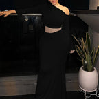 Off-Shoulder Wrap Chest Dress Set