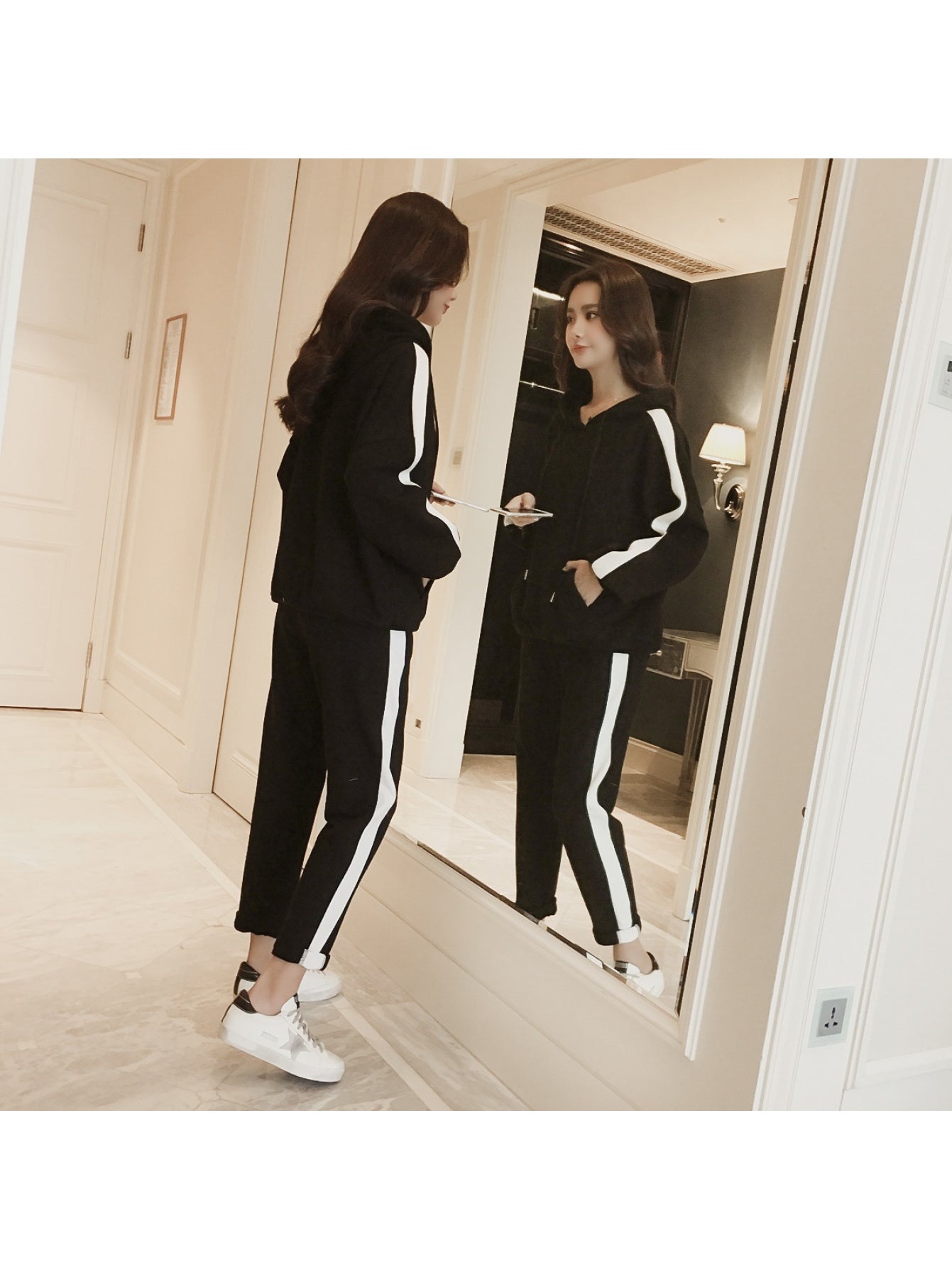 Loose BF Hooded Two-Piece Set