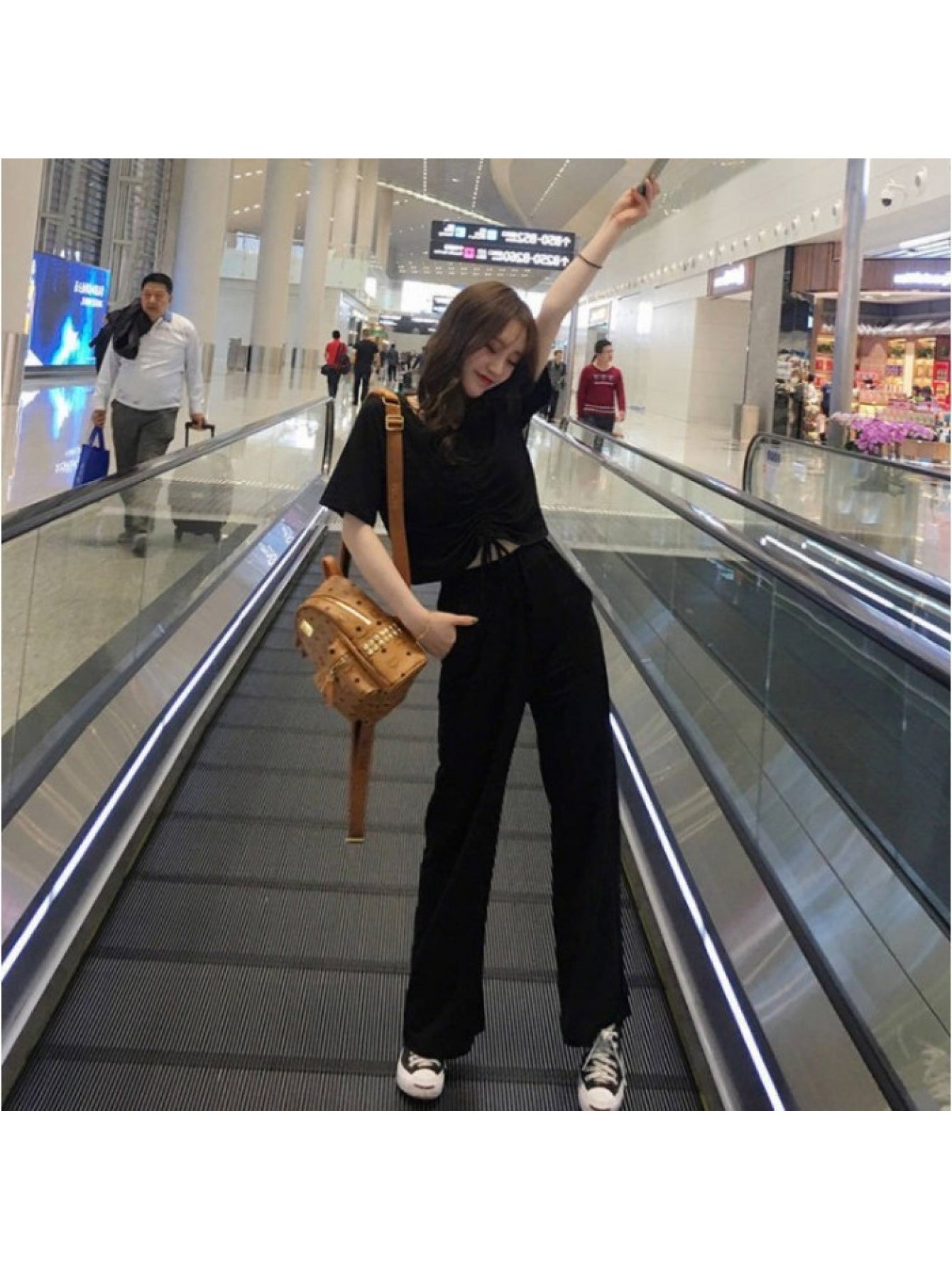 V-neck Short Sleeve Top and Wide-leg Pants Set