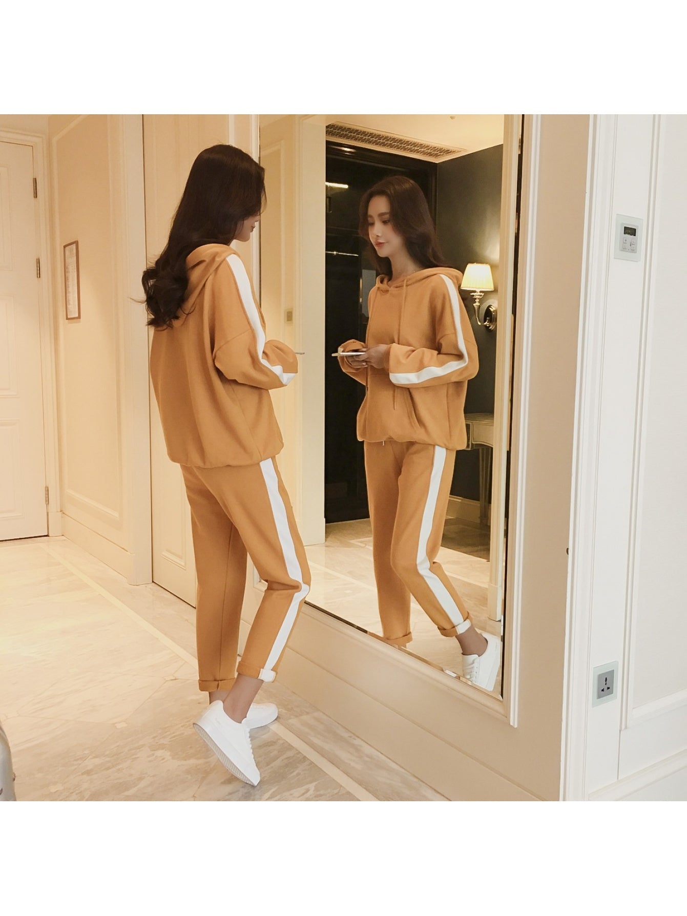 Loose BF Hooded Two-Piece Set