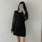 All-Match Khaki Slim Looking Short A- line Skirt