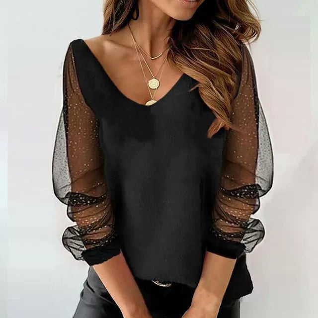 Pullover Tunic Loose Mesh Ladies Jumpsuit Pullover Tunic Loose Top
