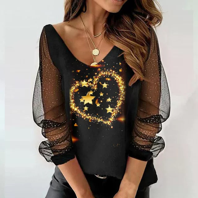 Pullover Tunic Loose Mesh Ladies Jumpsuit Pullover Tunic Loose Top