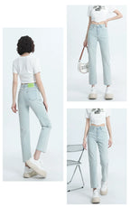 Straight-leg Spring and Autumn Best-Selling High Waist Retro Baguette Denim