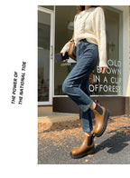 La Chabell Straight-leg Denim Women's Spring & Fall New Arrival Cover Slim Looking Baguette Pants Small Ankle-Length Cigarette Pants