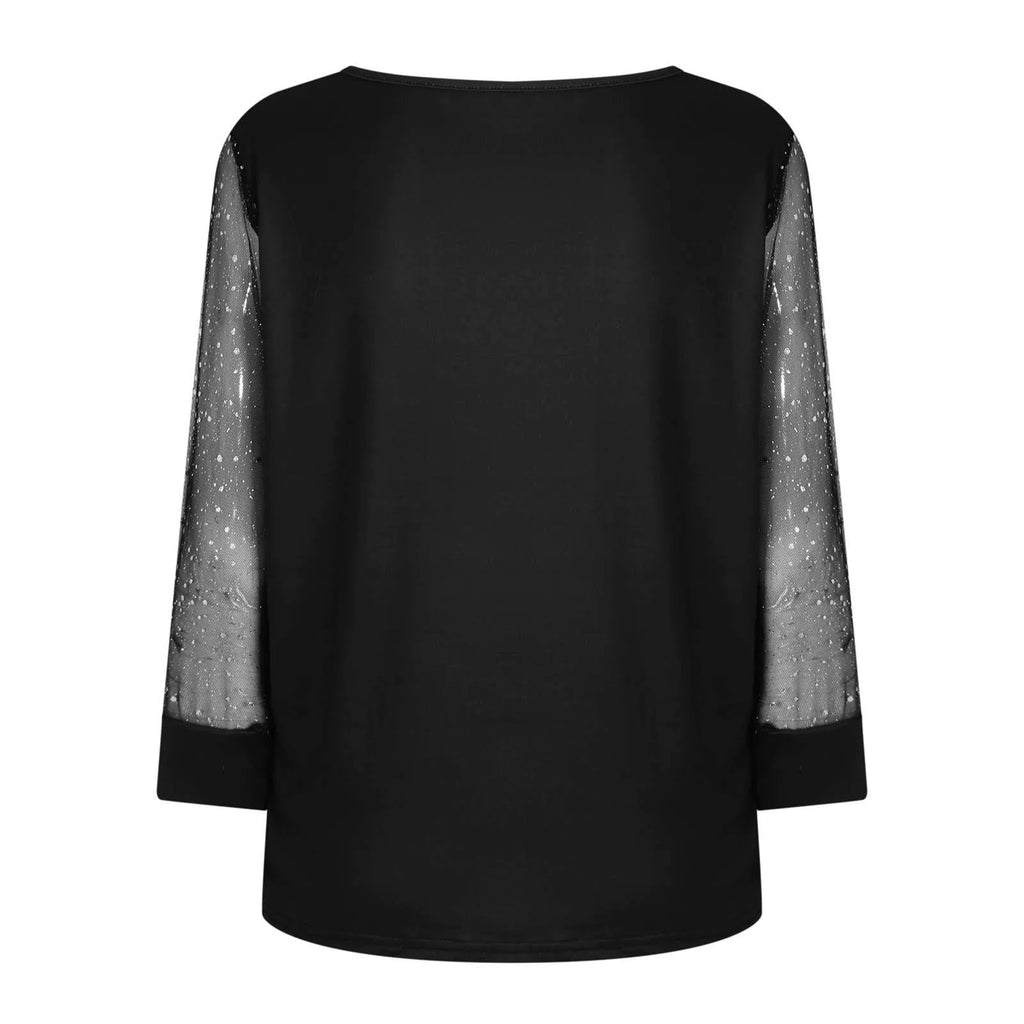 Pullover Tunic Loose Mesh Ladies Jumpsuit Pullover Tunic Loose Top