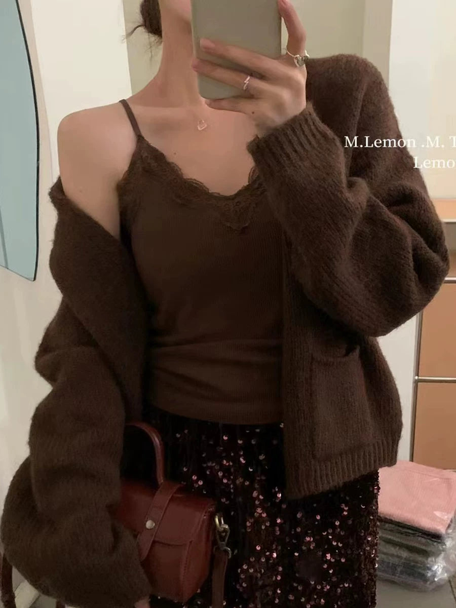 Braces in White Bottoming Sexy Top Fancy Lace