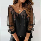 Pullover Tunic Loose Mesh Ladies Jumpsuit Pullover Tunic Loose Top