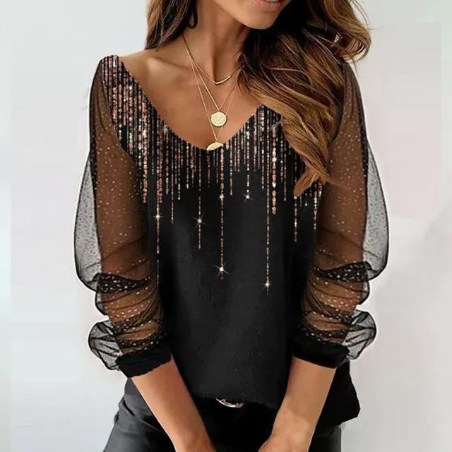 Pullover Tunic Loose Mesh Ladies Jumpsuit Pullover Tunic Loose Top