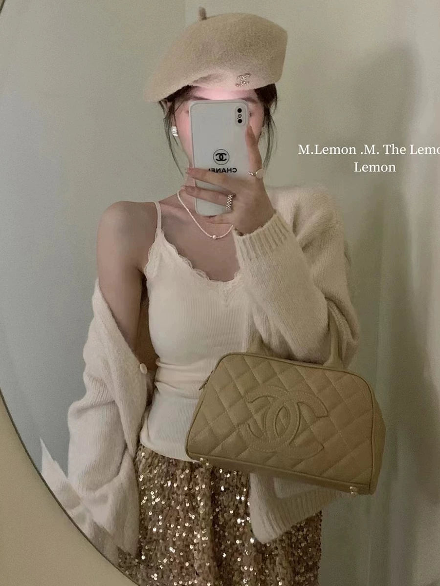 Braces in White Bottoming Sexy Top Fancy Lace