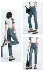 Straight-leg Spring and Autumn Best-Selling High Waist Retro Baguette Denim