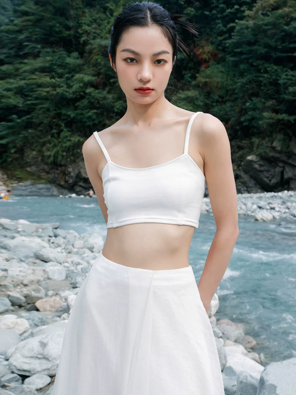 Big Green Dragon Sexy Sling Vest Women's Black and White Summer