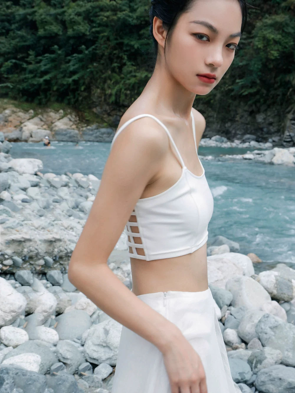 Big Green Dragon Sexy Sling Vest Women's Black and White Summer