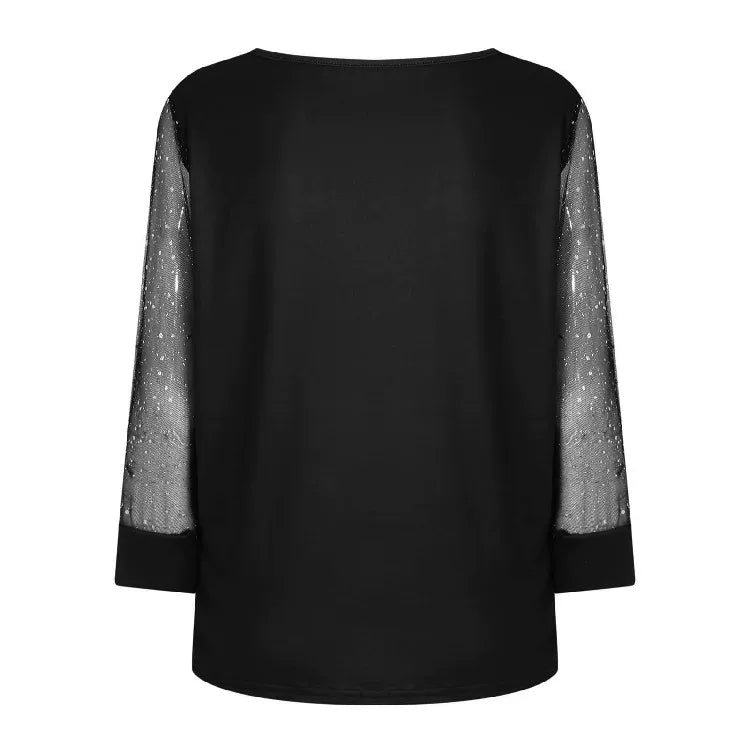 Pullover Tunic Loose Mesh Ladies Jumpsuit Pullover Tunic Loose Top