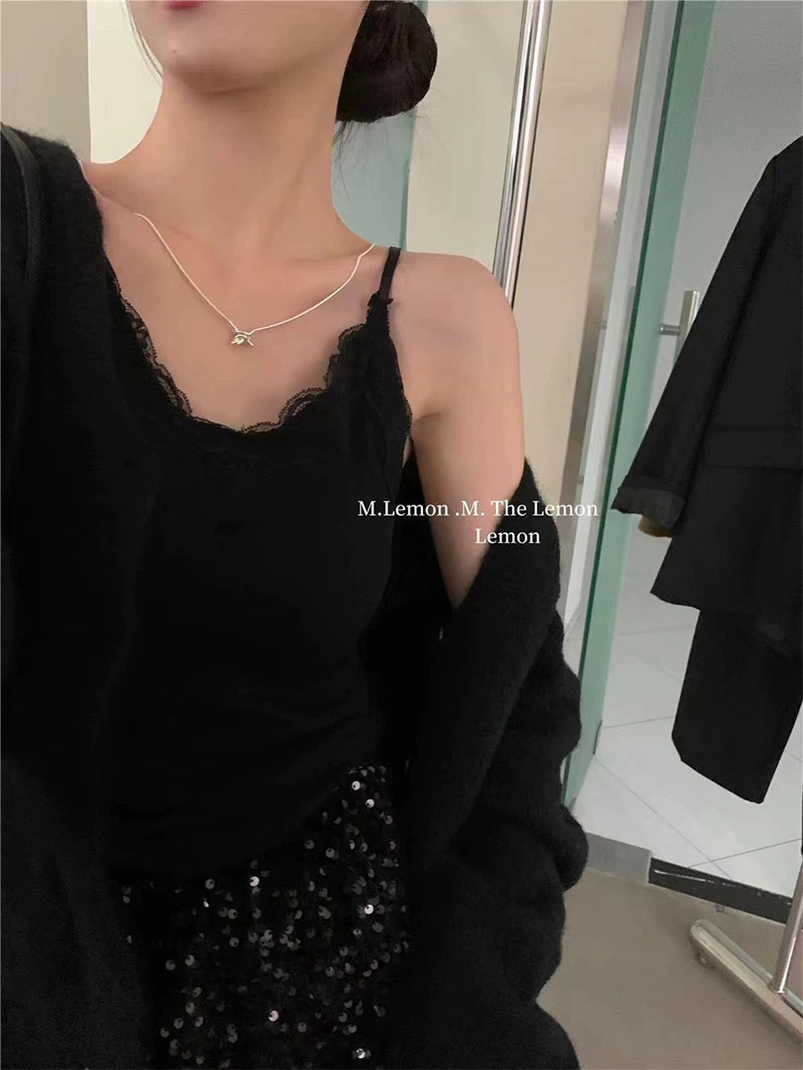 Braces in White Bottoming Sexy Top Fancy Lace