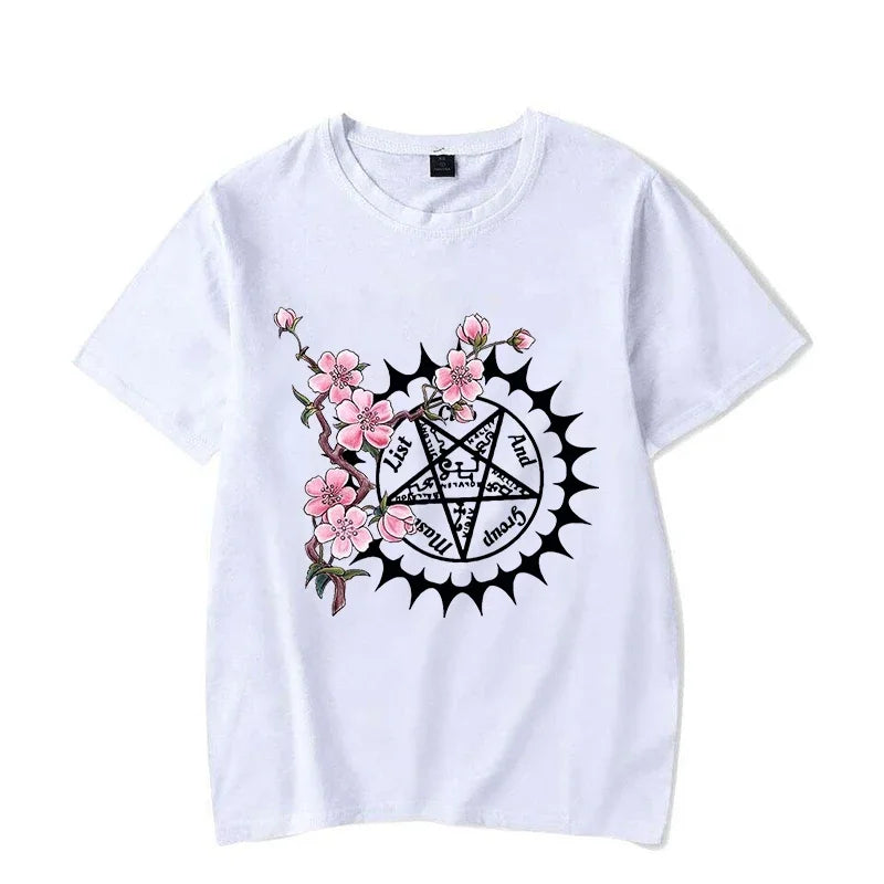 Anime Black Butler Cherry Blossom Pattern Printed T-Shirt
