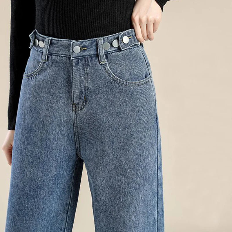Thermal Plush High Waist Jeans