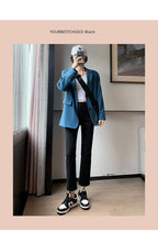 La Chabell Straight-leg Denim Women's Spring & Fall New Arrival Cover Slim Looking Baguette Pants Small Ankle-Length Cigarette Pants