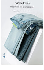 Straight-leg Spring and Autumn Best-Selling High Waist Retro Baguette Denim