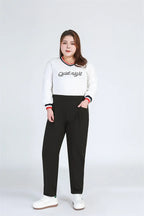 Black Plus Size Women Casual Pants  7XL 9XL Elastic Loose Ankle-Length 150KG Female Trousers High Waist Sweatpants Pencil Pants