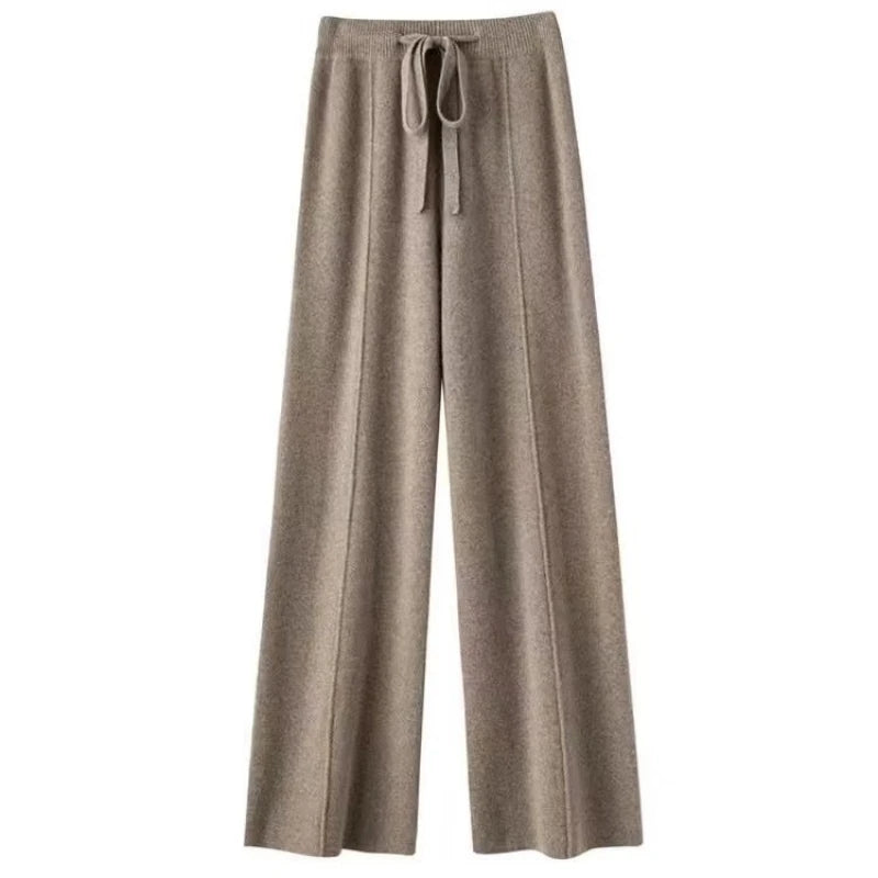 Merino Wool Knitted Wide Leg Pants