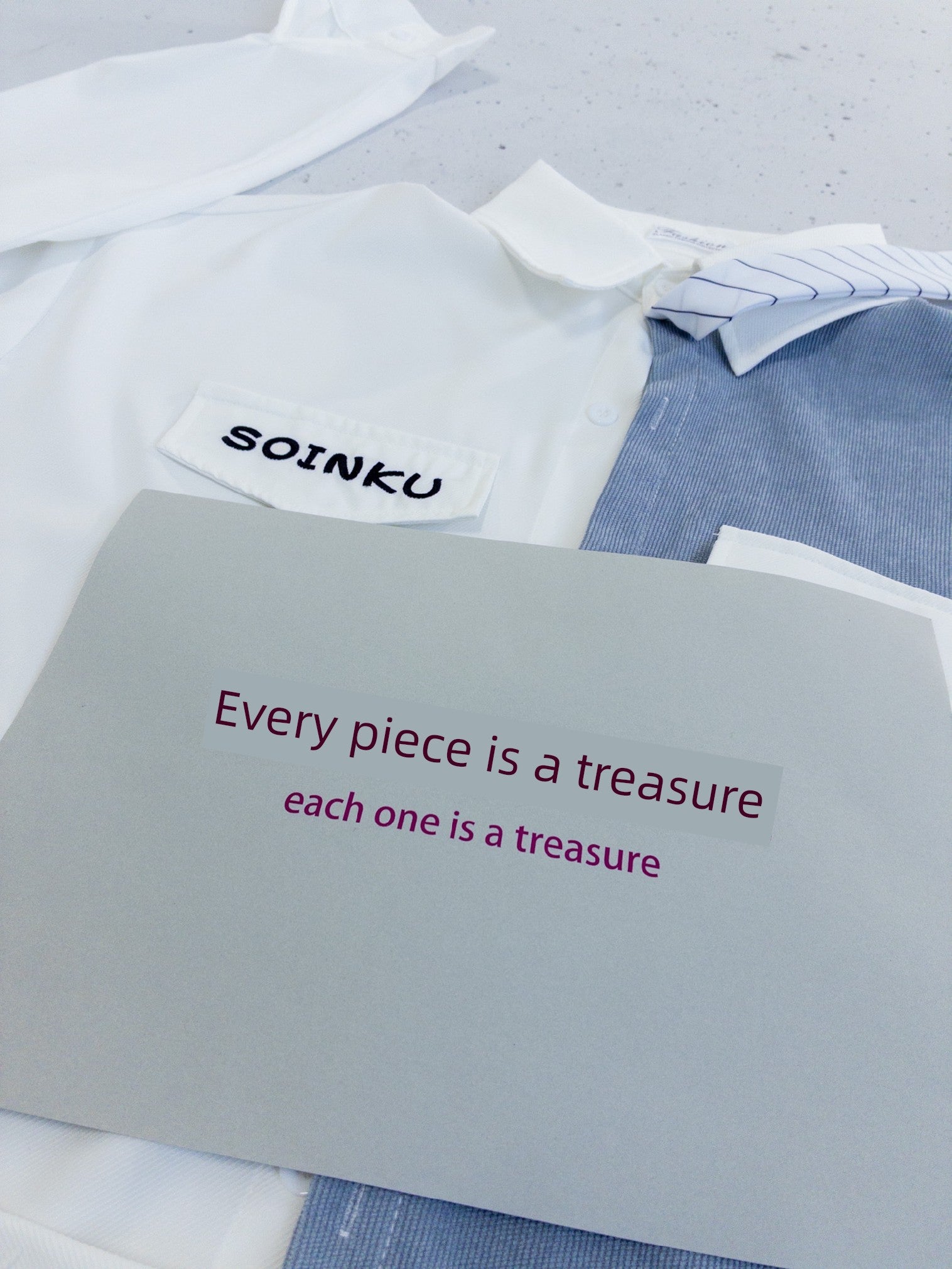 Blue and White Shirt