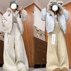 American New High Street Devil Cat Claw Embroidered Coat Y2K Korean Version Warm Mountain Carving Cotton-padded Jacket Couple