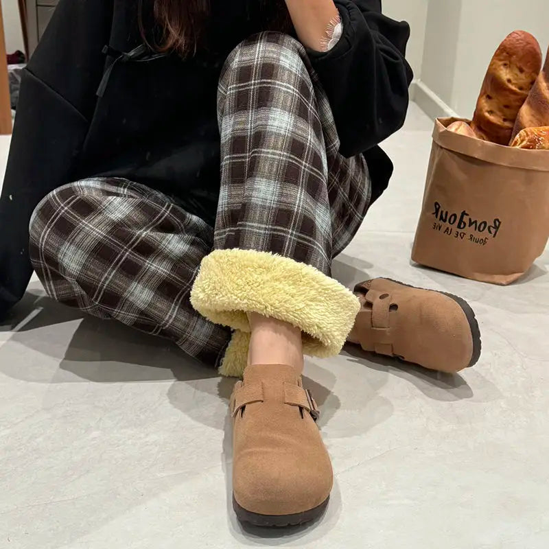 Padded Thickened Wide Leg Pants