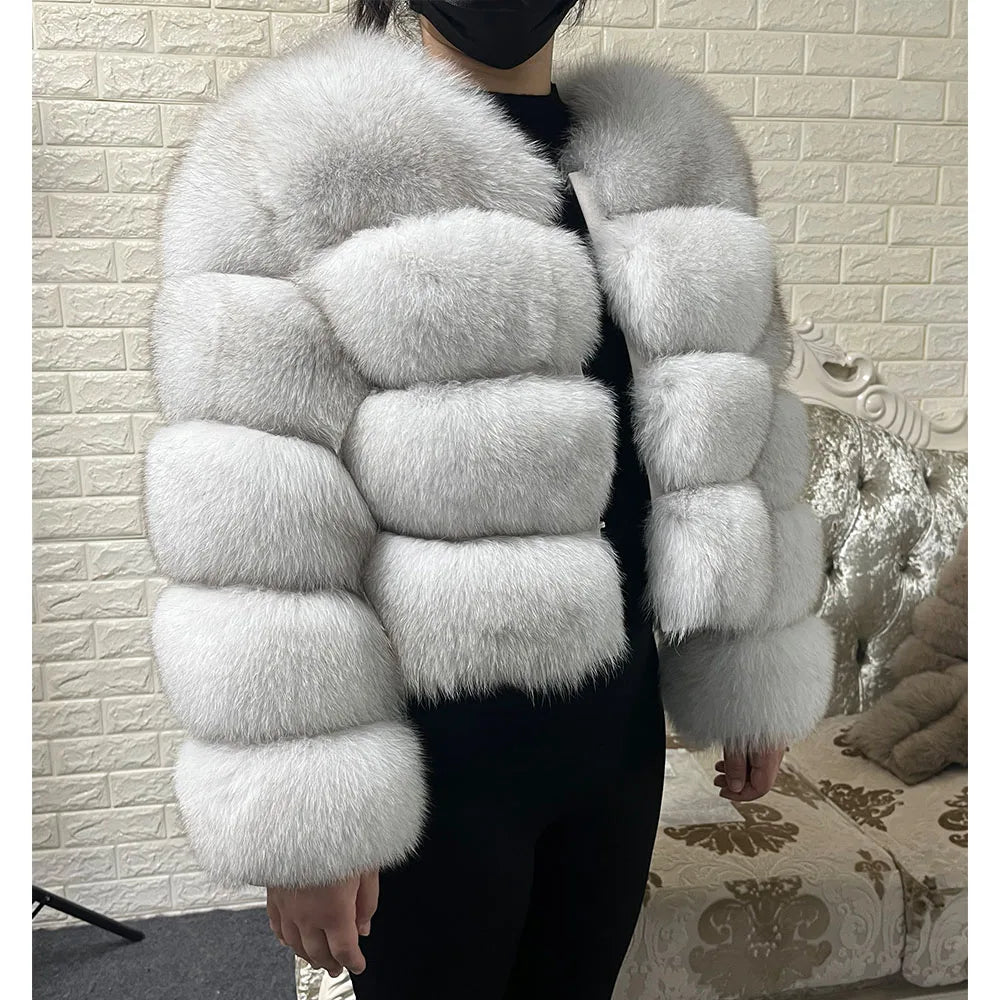 2025 trend natural fur real fur coat women's jacke Leather Woman clothing new outerwears Female Vest