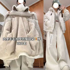 American New High Street Devil Cat Claw Embroidered Coat Y2K Korean Version Warm Mountain Carving Cotton-padded Jacket Couple