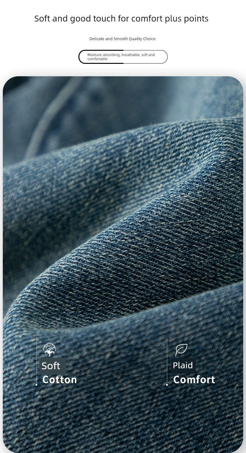 Straight-leg Spring and Autumn Best-Selling High Waist Retro Baguette Denim