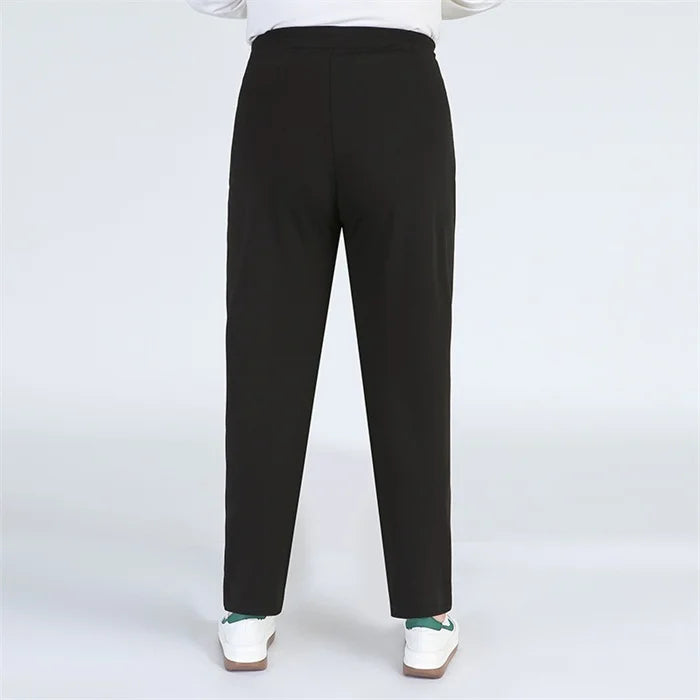 Black Plus Size Women Casual Pants  7XL 9XL Elastic Loose Ankle-Length 150KG Female Trousers High Waist Sweatpants Pencil Pants