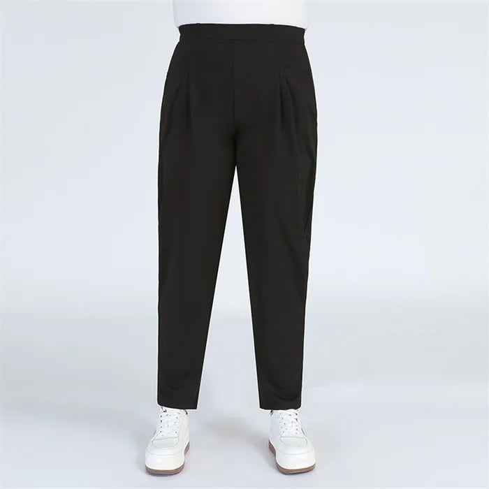 Black Plus Size Women Casual Pants  7XL 9XL Elastic Loose Ankle-Length 150KG Female Trousers High Waist Sweatpants Pencil Pants