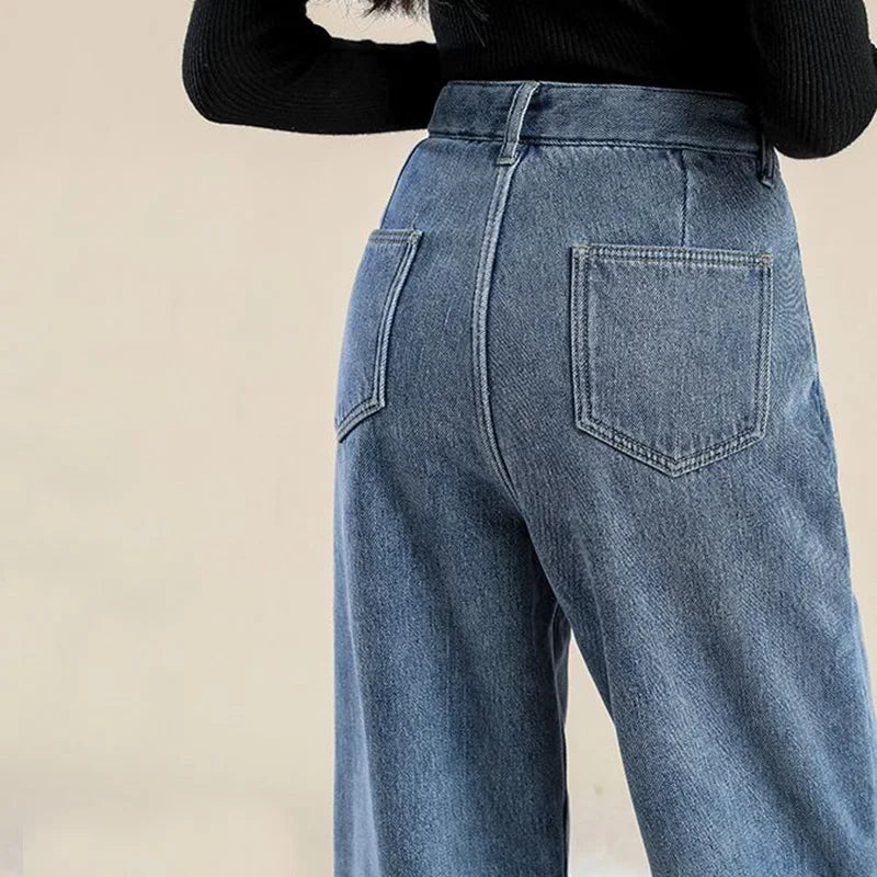 Thermal Plush High Waist Jeans