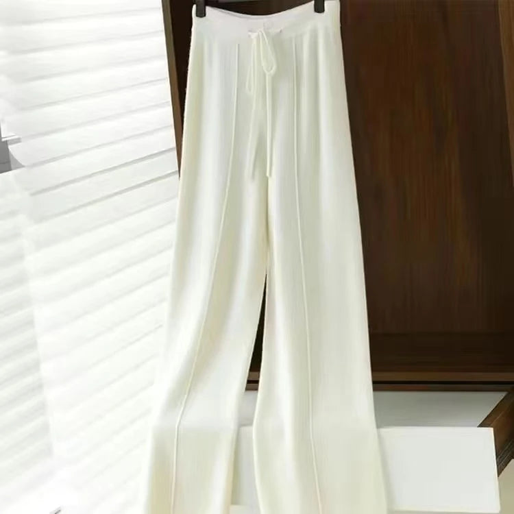 Merino Wool Knitted Wide Leg Pants