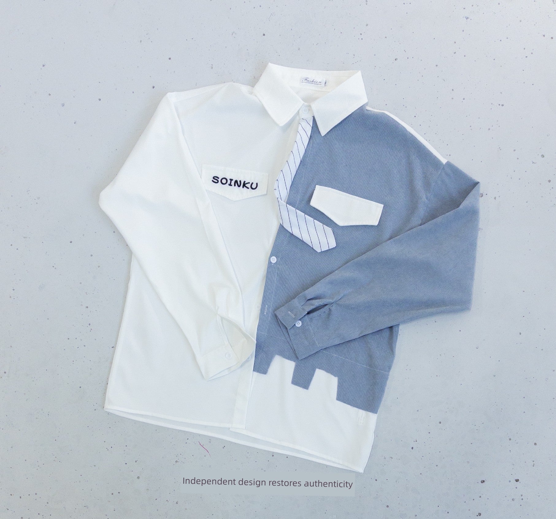 Blue and White Shirt