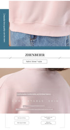 round-Neck Non-Hoodie White Autumn Clothing Thin Casual Sweatshirt