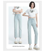 Straight-leg Spring and Autumn Best-Selling High Waist Retro Baguette Denim