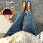 La Chabell Straight-leg Denim Women's Spring & Fall New Arrival Cover Slim Looking Baguette Pants Small Ankle-Length Cigarette Pants