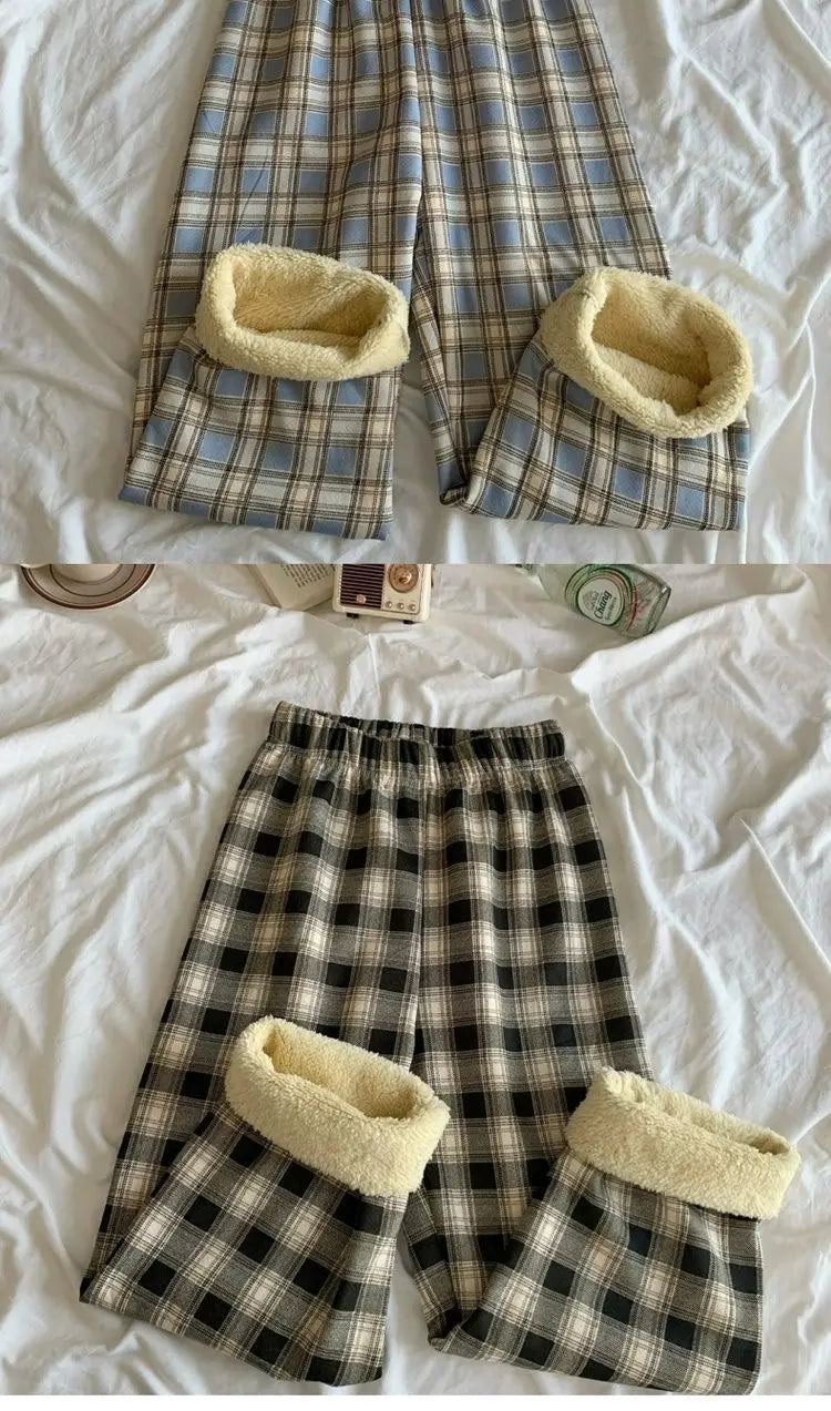 Padded Thickened Wide Leg Pants