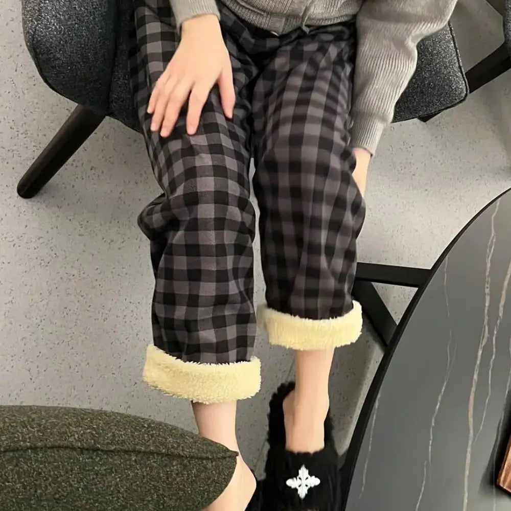 Padded Thickened Wide Leg Pants