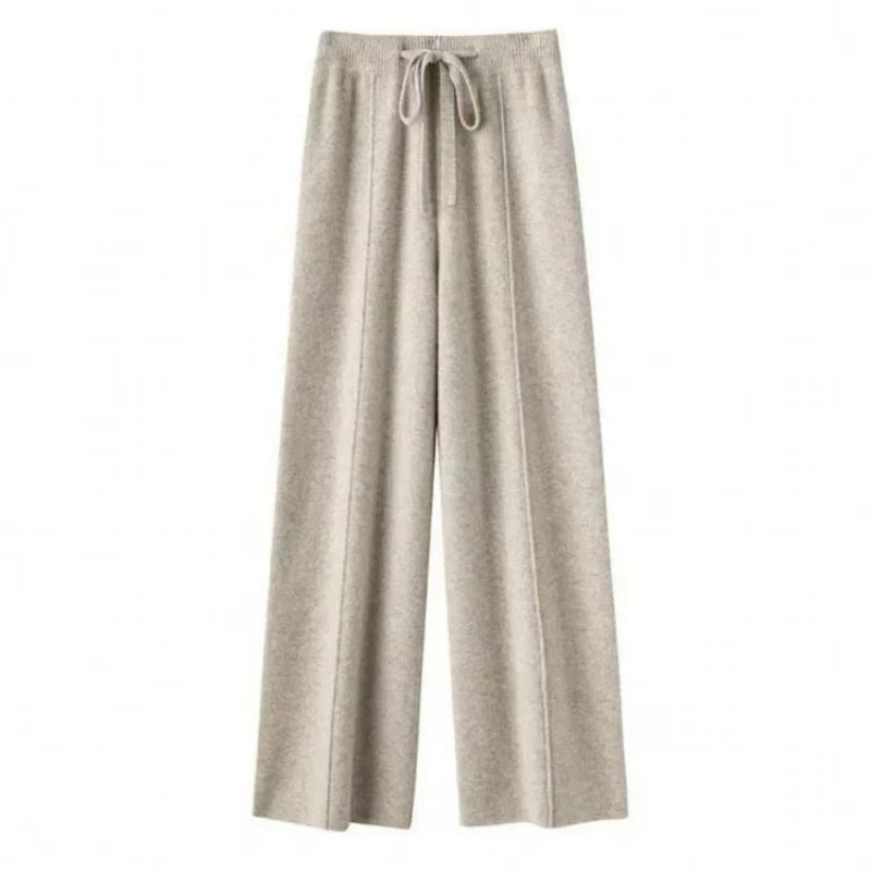 Merino Wool Knitted Wide Leg Pants