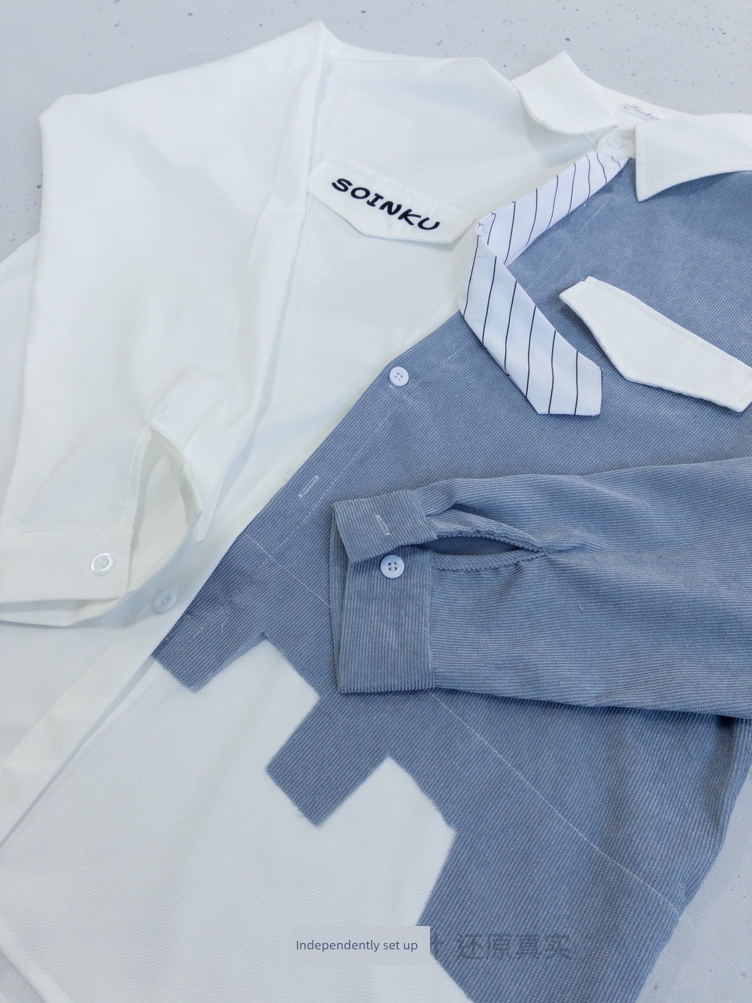 Blue and White Shirt