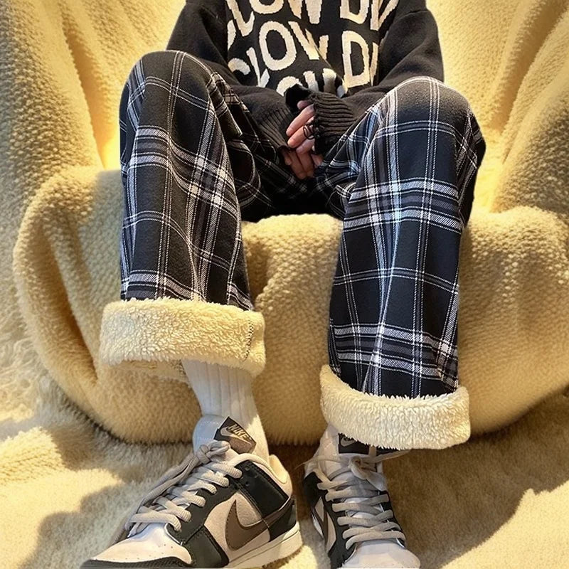 Padded Thickened Wide Leg Pants