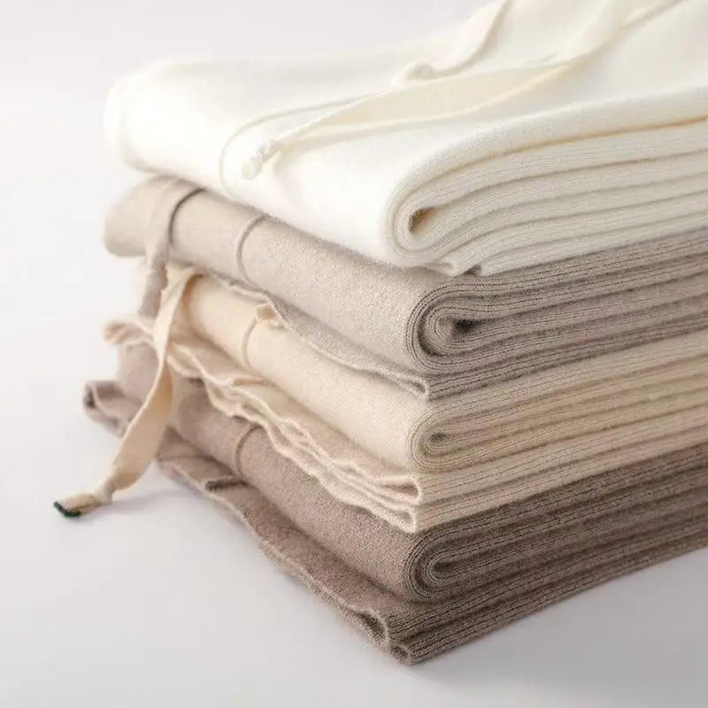 Merino Wool Knitted Wide Leg Pants