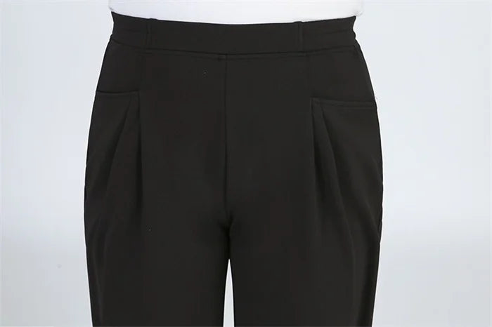 Black Plus Size Women Casual Pants  7XL 9XL Elastic Loose Ankle-Length 150KG Female Trousers High Waist Sweatpants Pencil Pants