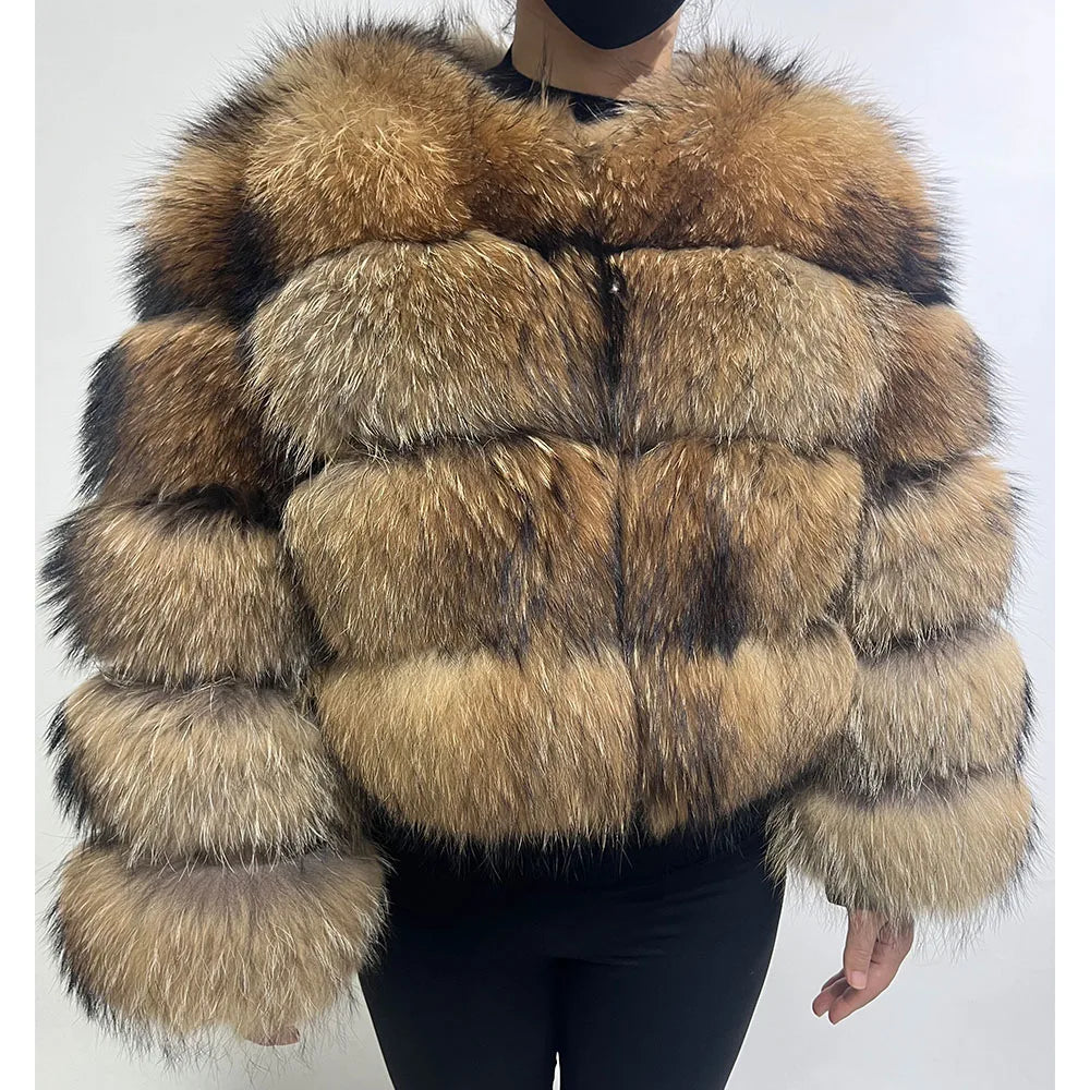 2025 trend natural fur real fur coat women's jacke Leather Woman clothing new outerwears Female Vest