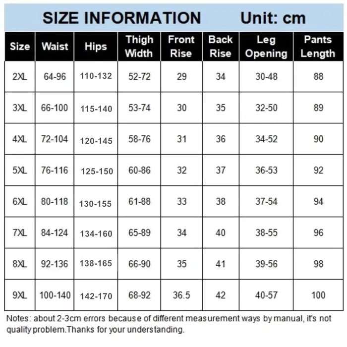 Black Plus Size Women Casual Pants  7XL 9XL Elastic Loose Ankle-Length 150KG Female Trousers High Waist Sweatpants Pencil Pants
